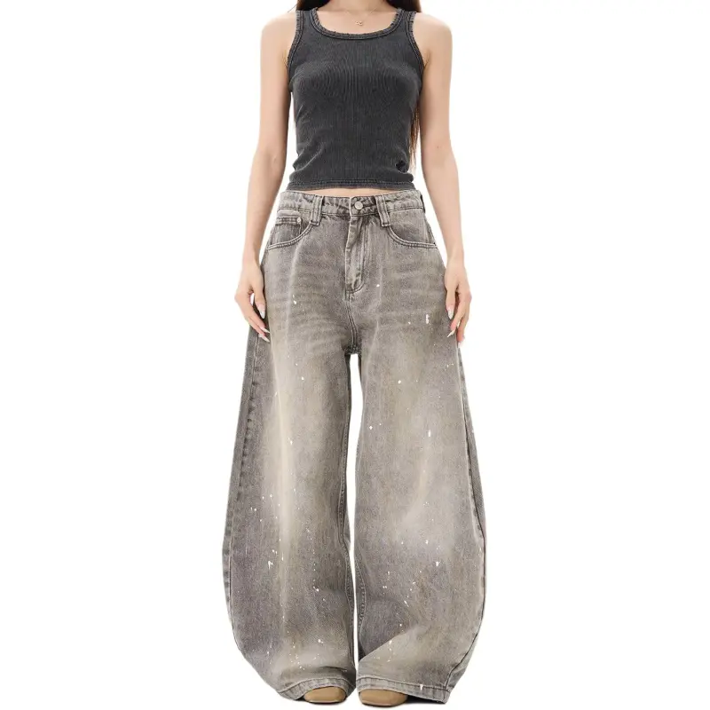 VINMUK Jeans Unisex Distressed Gray-3