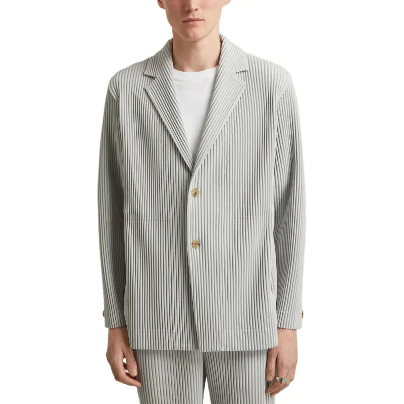 ISSEY MIYAKE Jackets Coats Men's Light Gray-3