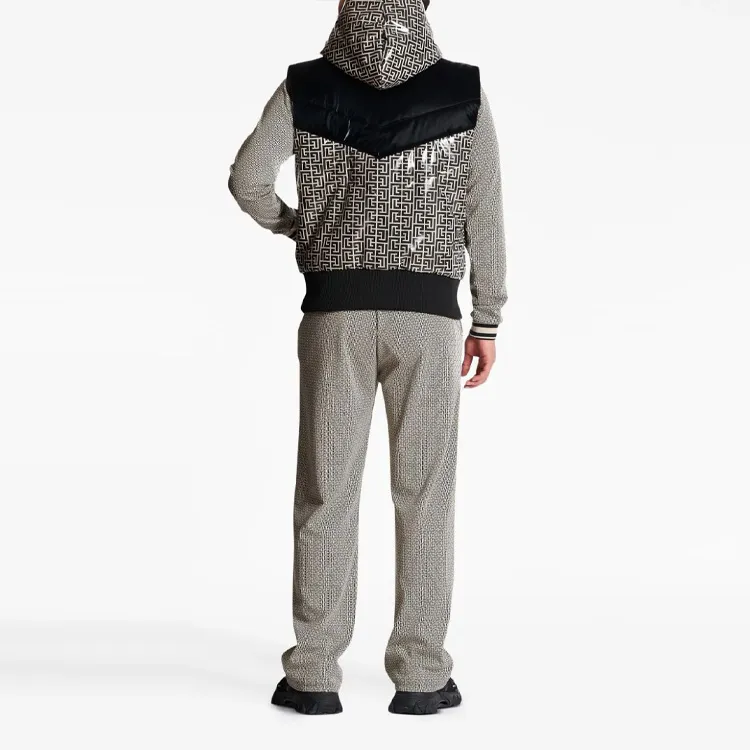 BALMAIN Monogram print Puffer Gilet-5