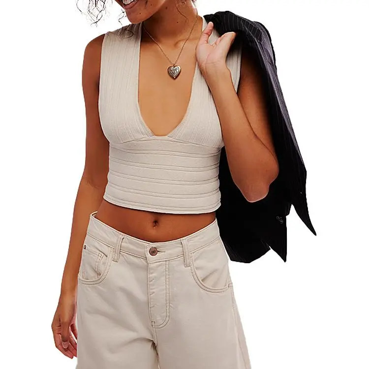 FREE PEOPLE Tank Tops Women's Ivory/Ivory-1