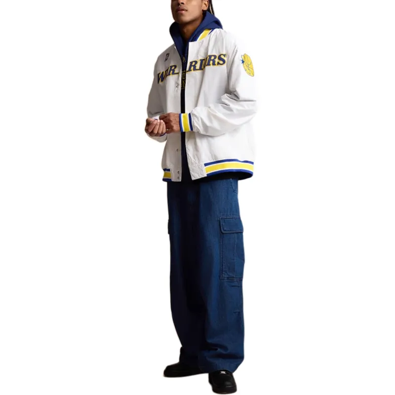 Mitchell & Ness Jacket Unisex White-3
