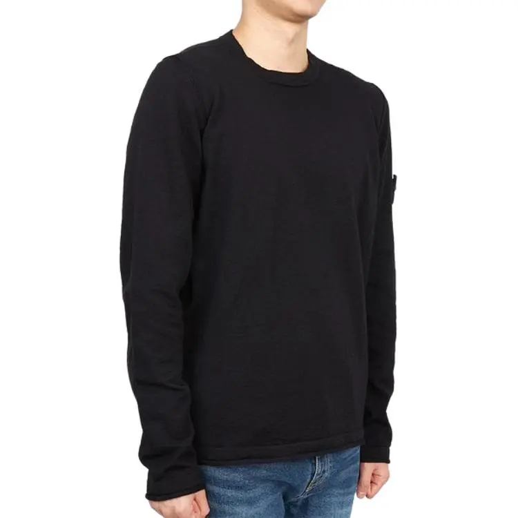 STONE ISLAND Logo Patch Crewneck Knitted Jumper-4