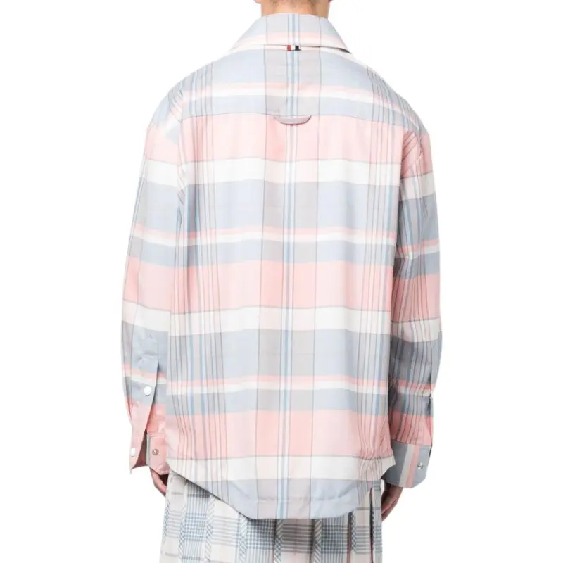 THOM BROWNE Checked Long Sleeved Shirt-3