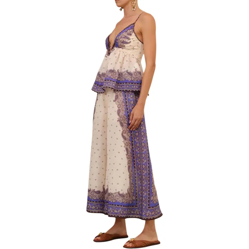 Zimmermann Maxine Wide Leg Cropped Pants-3