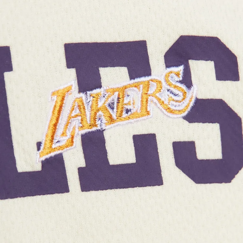 Mitchell & Ness x NBA Los Angeles Lakers T Shirt Men's Cream/Purple-3