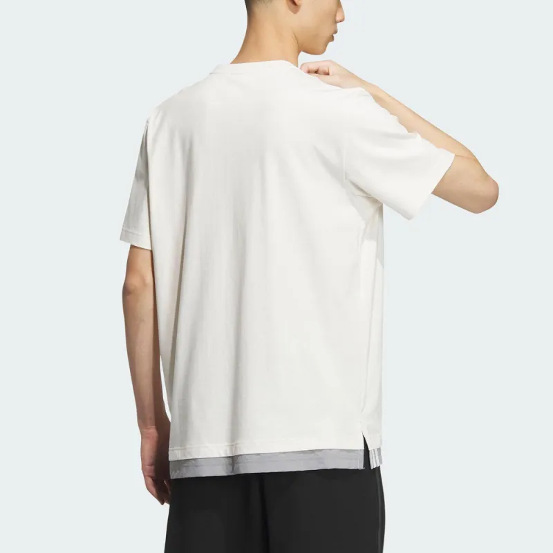 Adidas Originals T Shirts Men Pink White-2