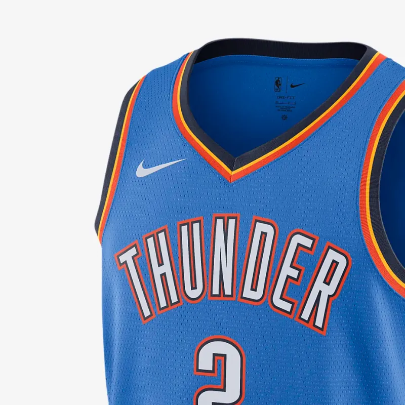 Nike Oklahoma City Thunder Icon Edition 2022/23 Men's Nike Dri-FIT NBA Swingman Jersey Blue-2