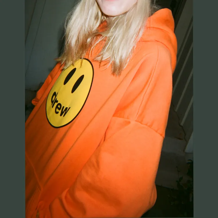 Drew House Smiley Collection Sweatshirts Unisex Orange-5