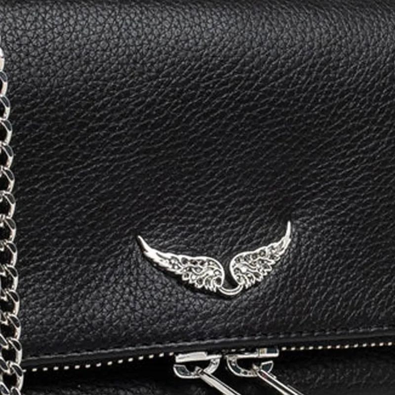 Zadig & Voltaire Rocky Grain Leather Shoulder Bag Regular Women's Black-8