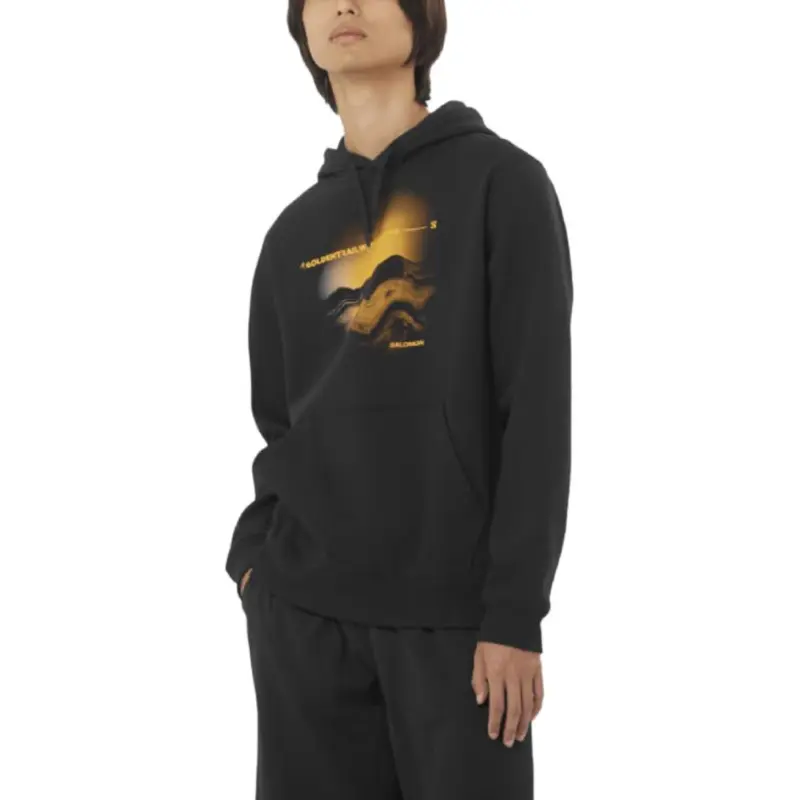 SALOMON Hoodie M Sweatshirt Men's Pitch Black-1