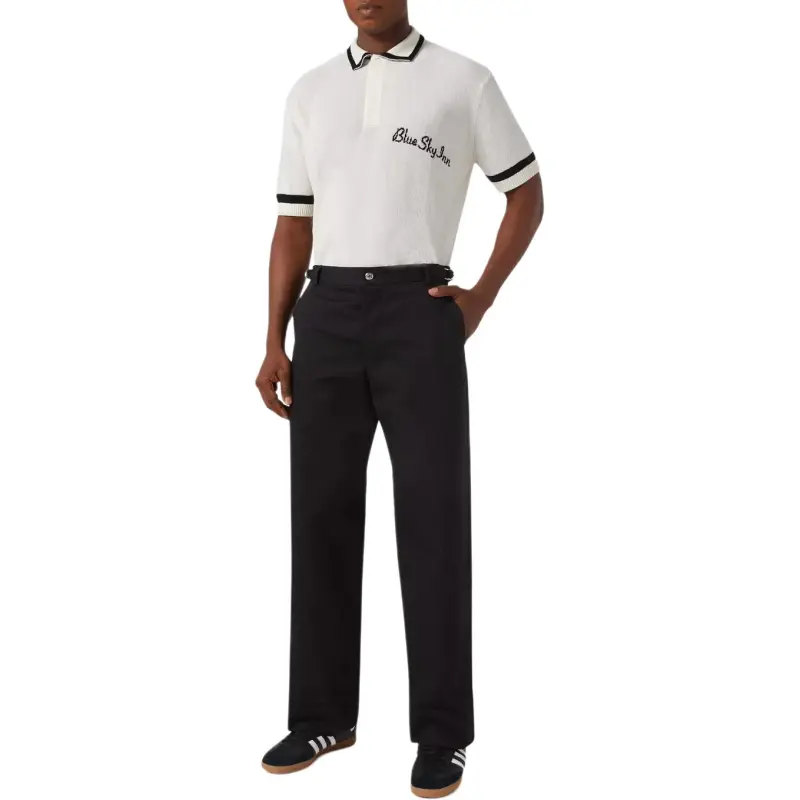 Blue Sky Inn Logo embroidered Knitted Polo Shirt-2