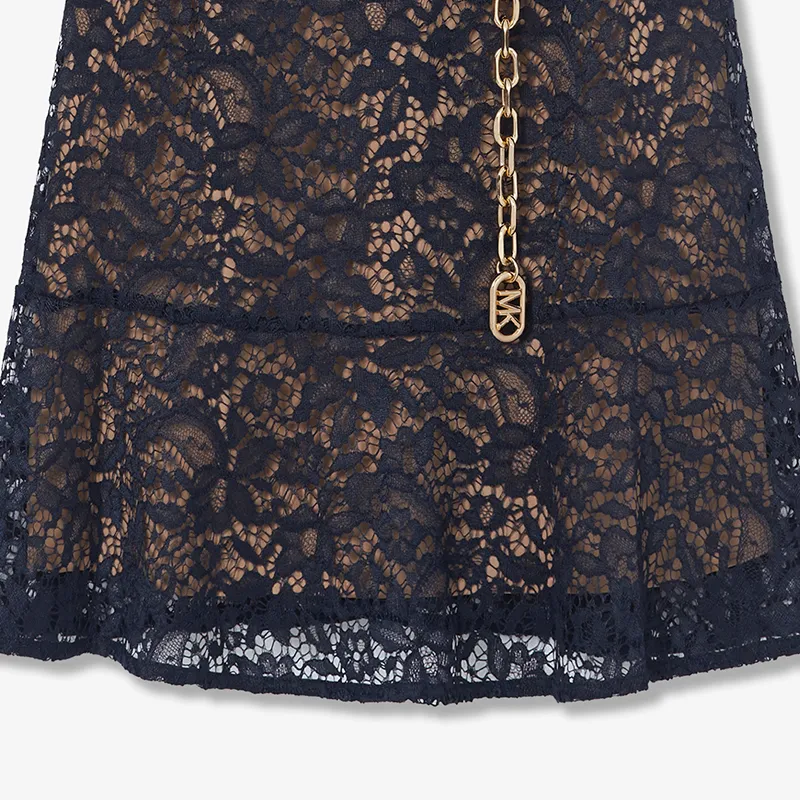 MICHAEL KORS Short Sleeved Dresses Women's Navy Blue-4