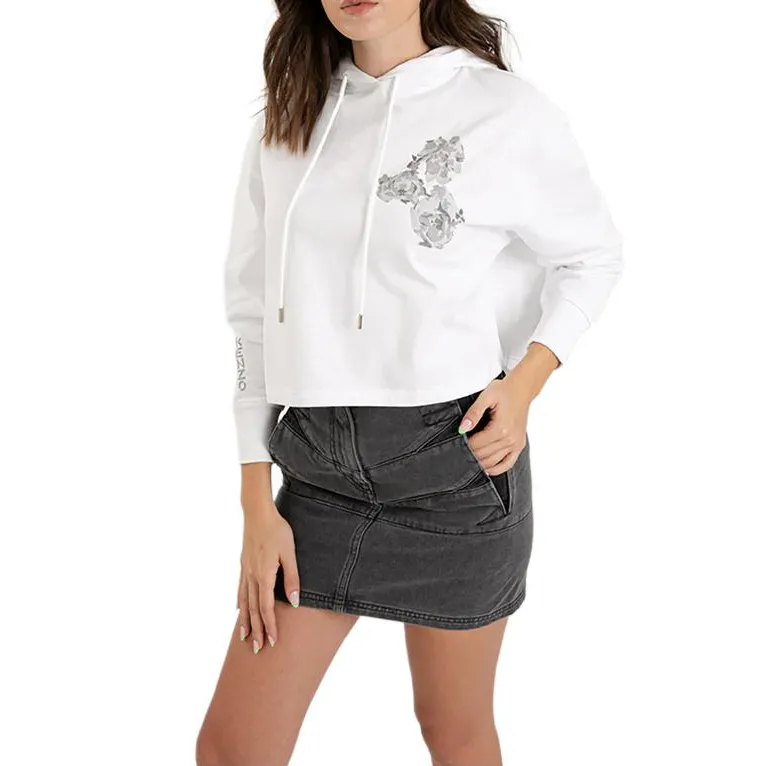 KENZO Letter Logo Sweatshirts Women's White-4