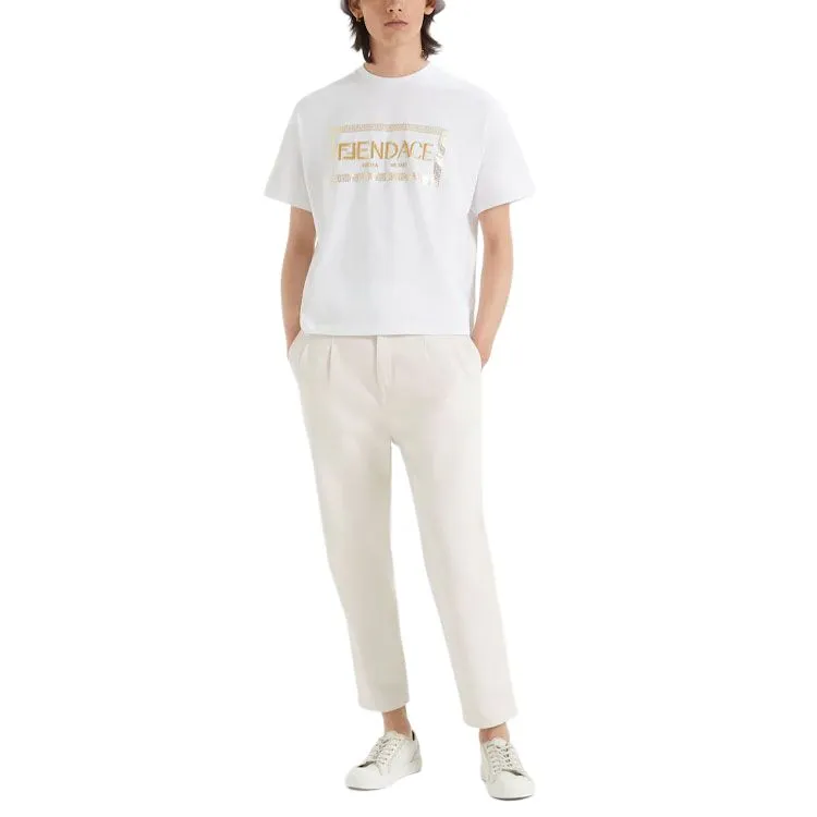 FENDI x VERSACE T Shirt Men's White-2