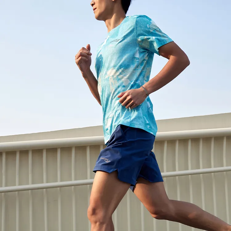 Saucony T Shirts Men Blue-2