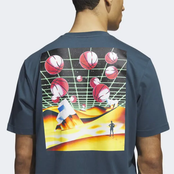 Adidas T Shirts Men Peacock Blue-4