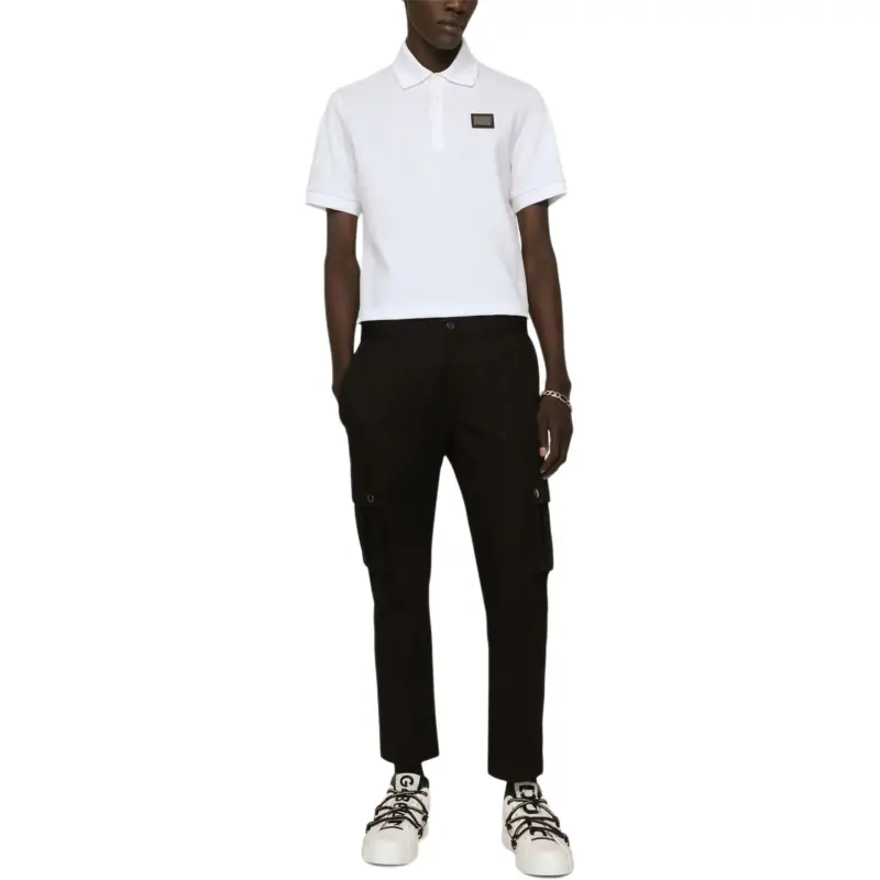 Dolce & Gabbana Logo Plaque Short Sleeved Polo Shirt-2
