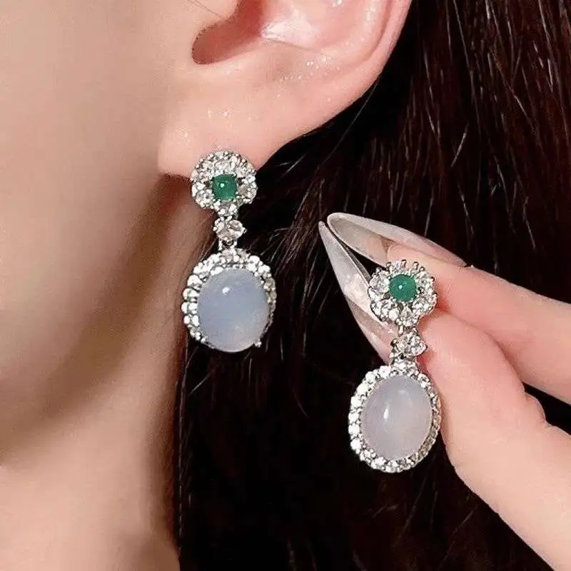 Grace Chalcedony Earrings Women's-5