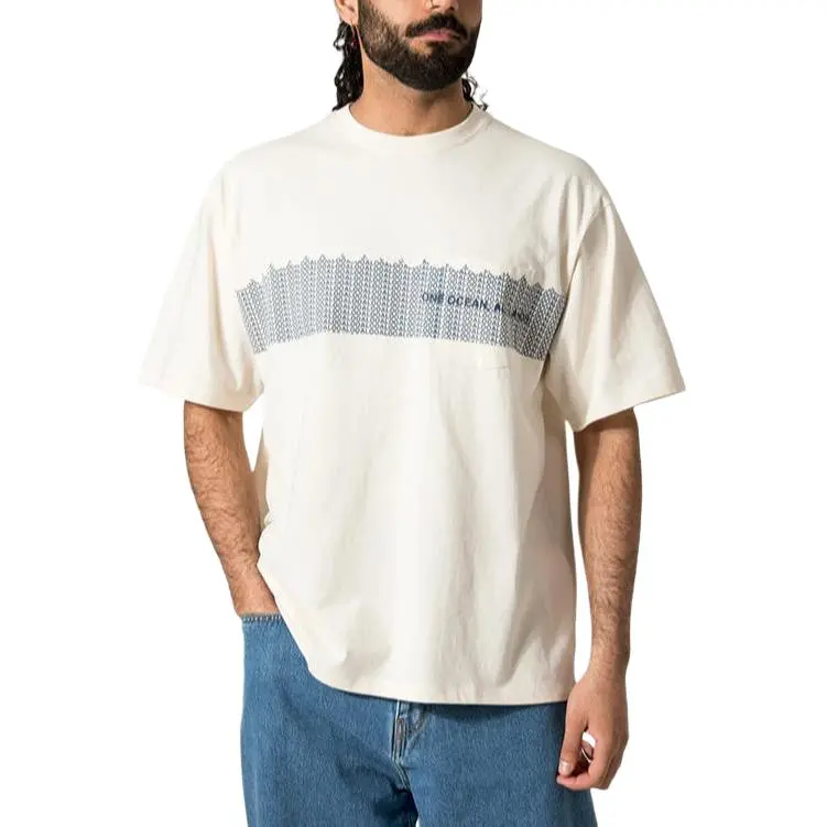 Nanamica T Shirts Unisex Ivory White Vintage Yellow-2
