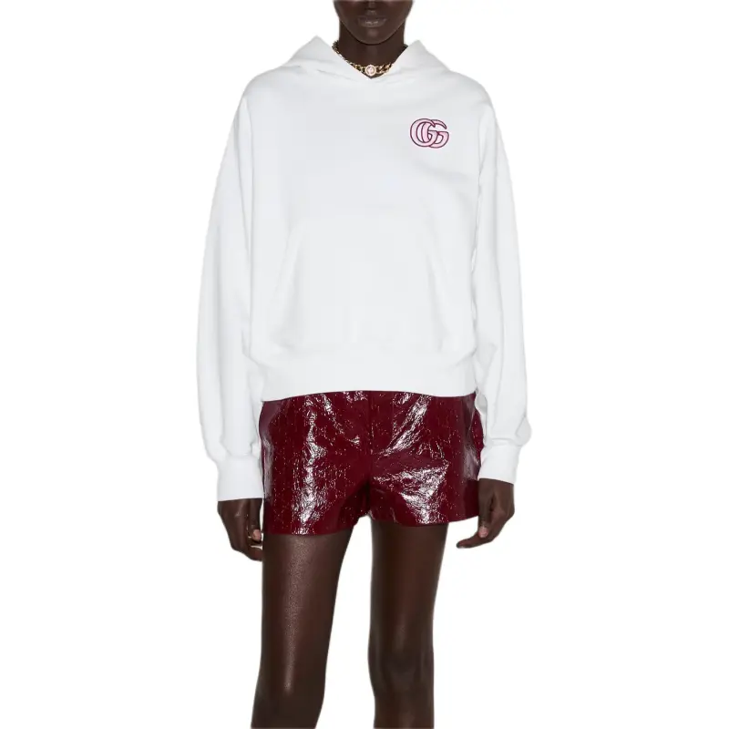 GUCCI Logo Embroidered Hoodie-2