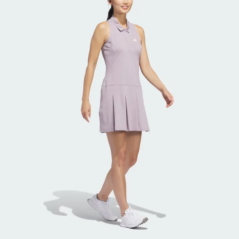 Adidas Ultimate365 Tour Pleated Dress Sleeveless Dress Women's Light Purple-3