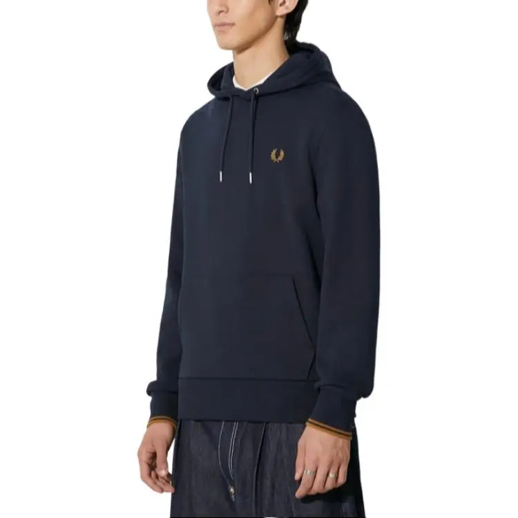 FRED PERRY Logo print Drawstring Hoodie-2
