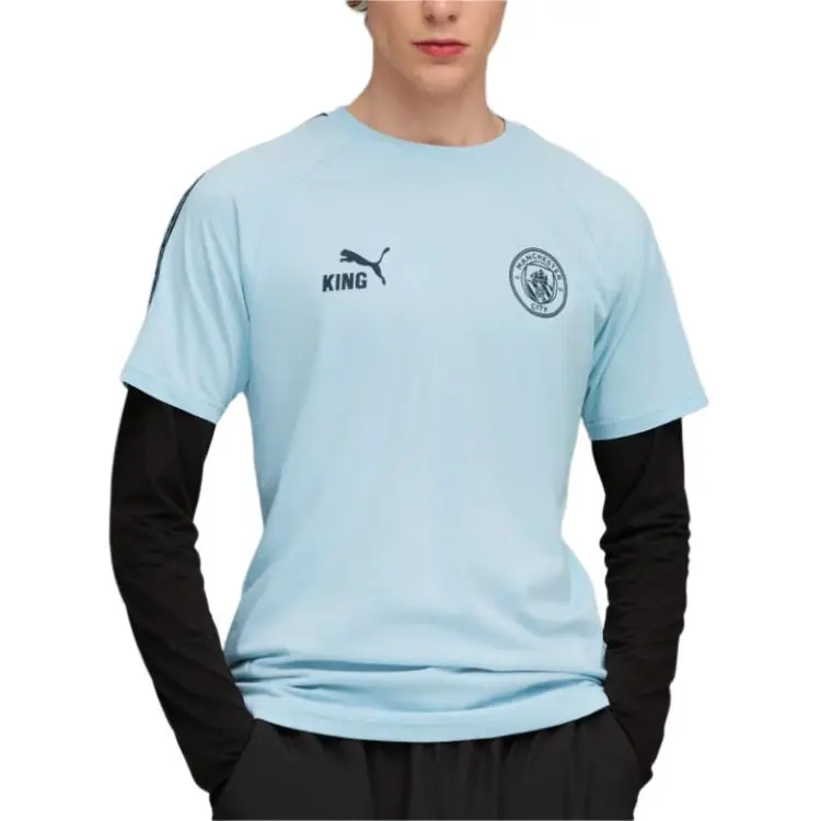PUMA Manchester City SS25 T Shirt Men's Silver Sky-2