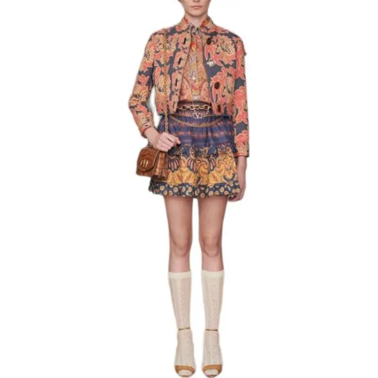 Valentino All Over Patterned Flared Skirt-3