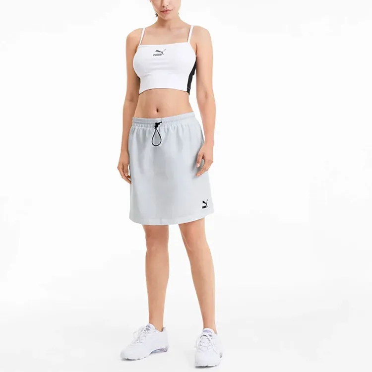 PUMA Classics Woven Casual Short Skirts Women's Silver-2