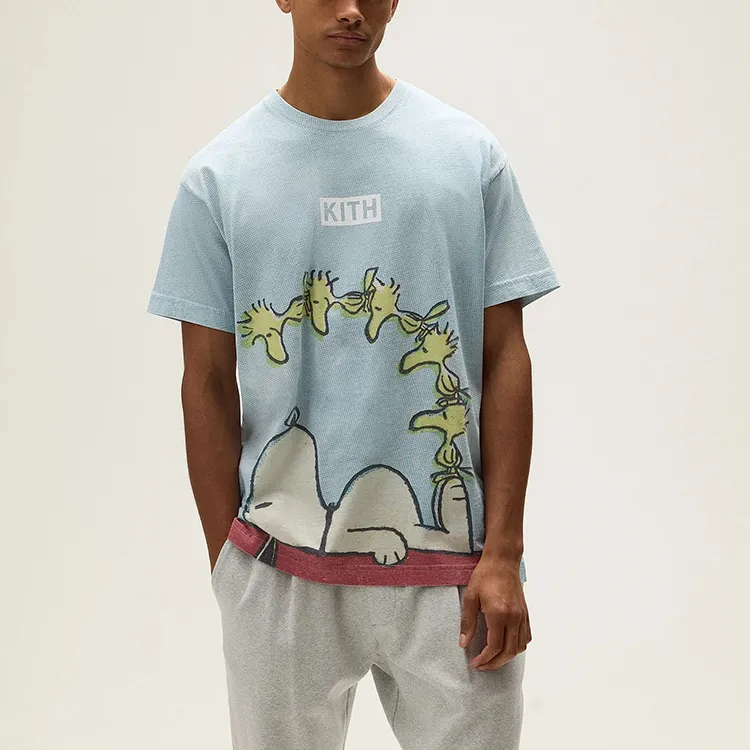 KITH For Peanuts Woodstock Doghouse Comic Vintage Tee-2