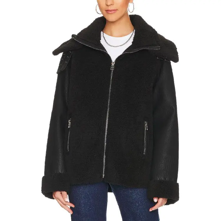 Unreal Fur Shearling panelled Bomber Jacket-1