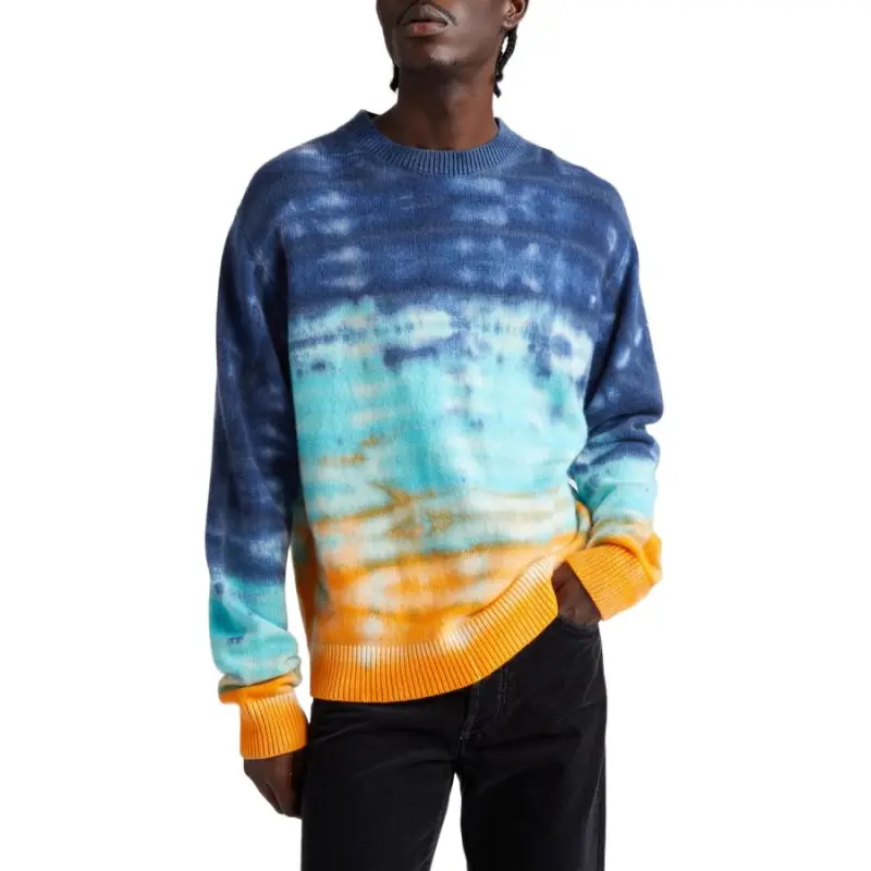 The Elder Statesman Sonar Tie Dyed Crewneck Jumper-2