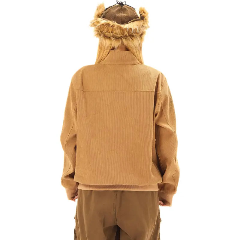 DanerWang Jackets Unisex Brown-5