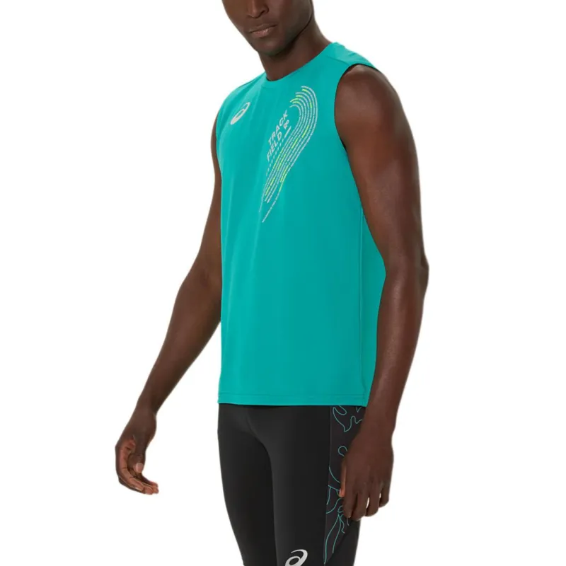 Asics Tank Top Men's Blue Green-2