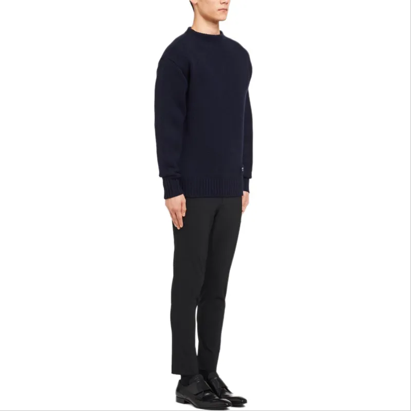 PRADA Cashmere Sweaters Men Dark Blue-3
