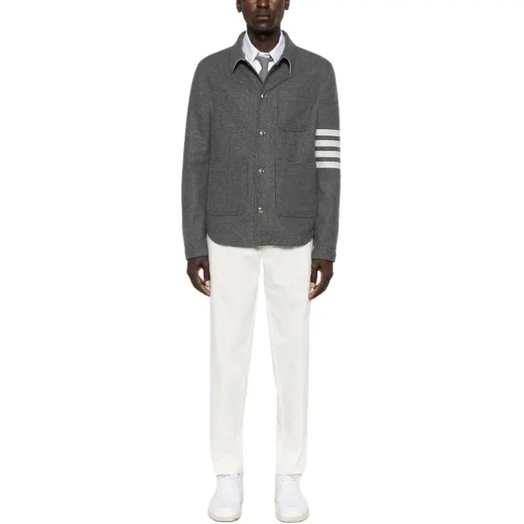 THOM BROWNE Stripe Detailed Buttoned Jacket-2