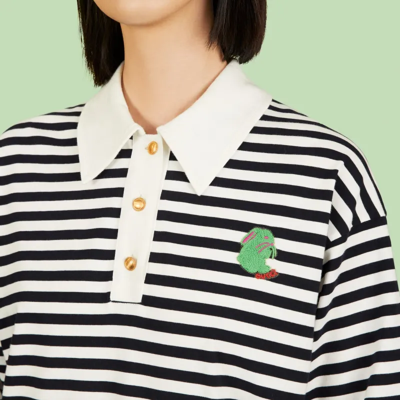 GUCCI Chinese New Year Long Sleeved Dresses Women's Blue-4