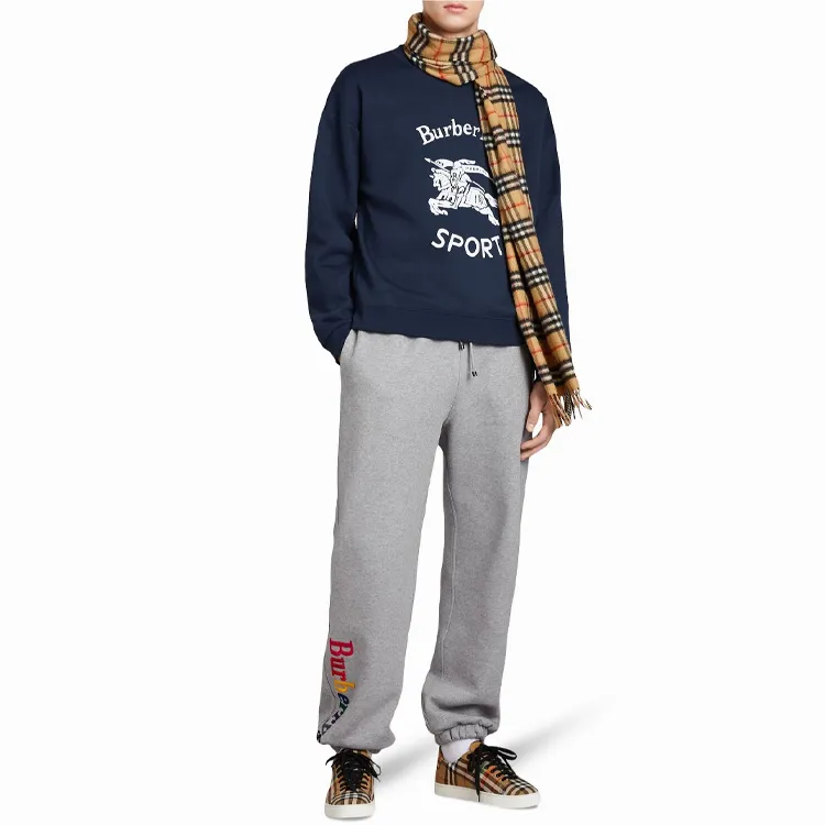 Burberry Sweatshirts Men Navy-1