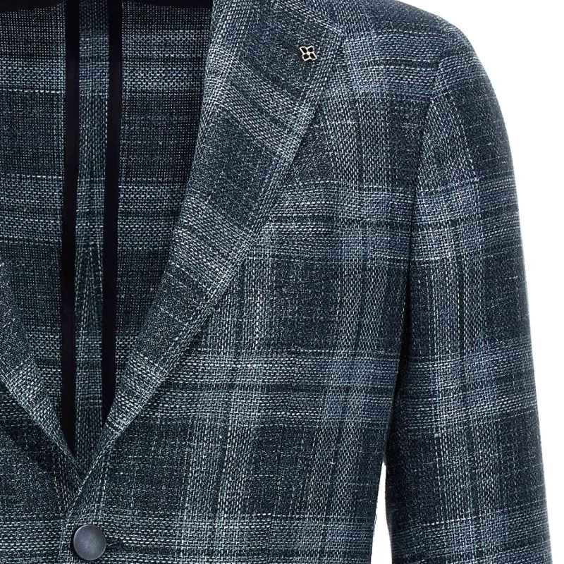 Tagliatore Montecarlo Checked Single Breasted Blazer-2