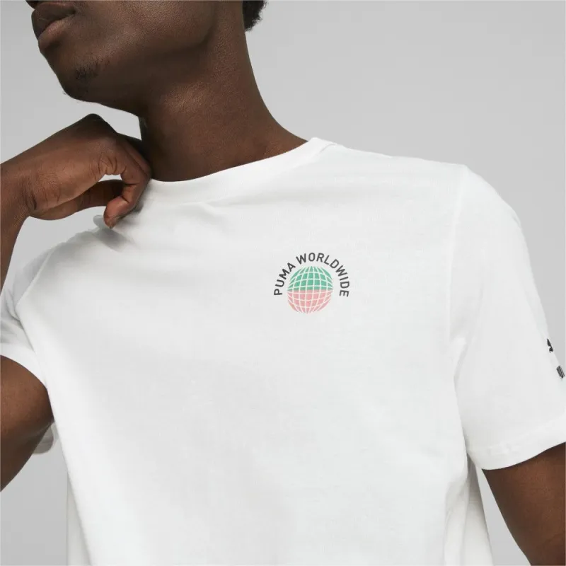 PUMA Worldwide Graphic T Shirts Unisex White-4