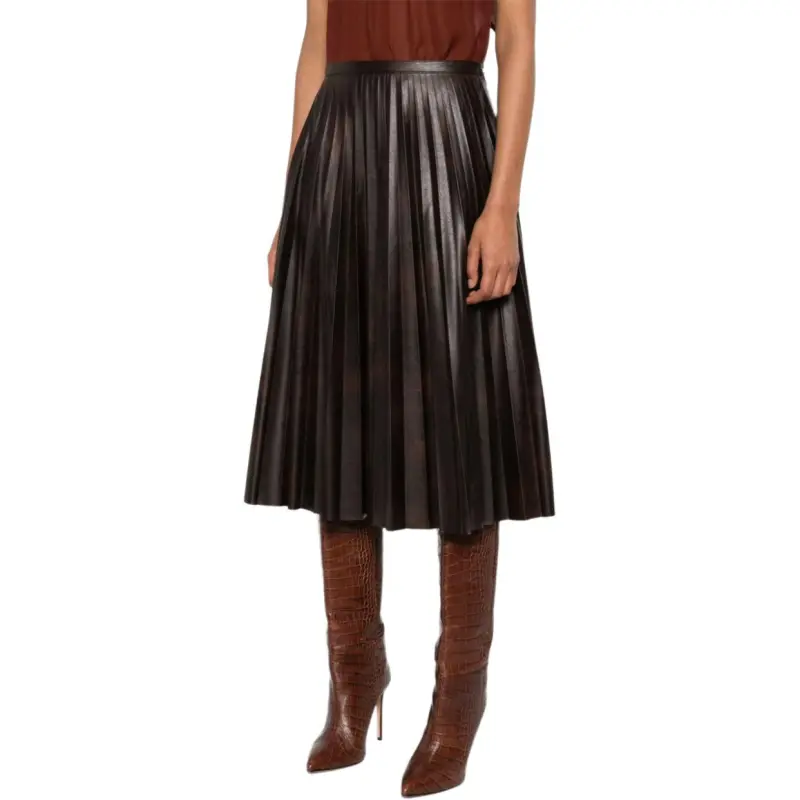 PINKO Kudrika High Waisted Pleated Skirt-4