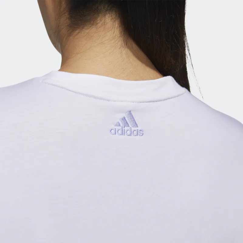 Adidas Set in Sleeve T Shirt Women's White-4