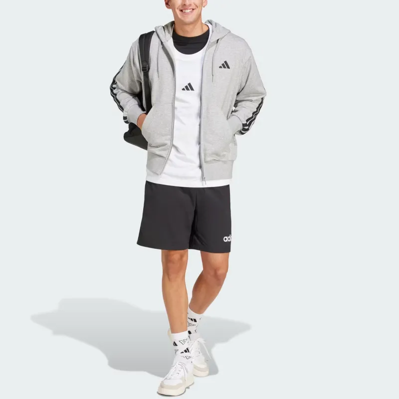 Adidas Essentials 3 Stripes French Terry Full Zip Hoodie-1