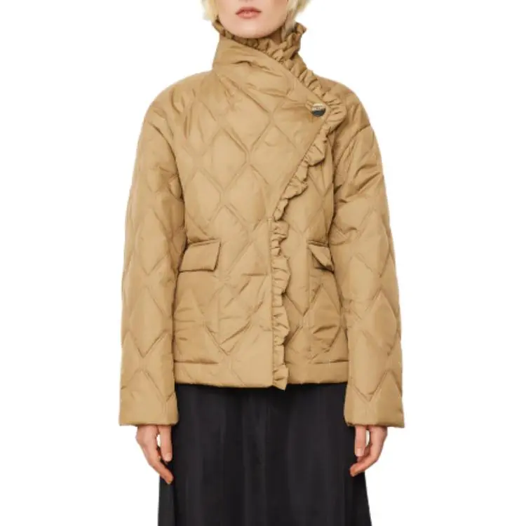 GANNI Jackets Coats Women's Brown-2