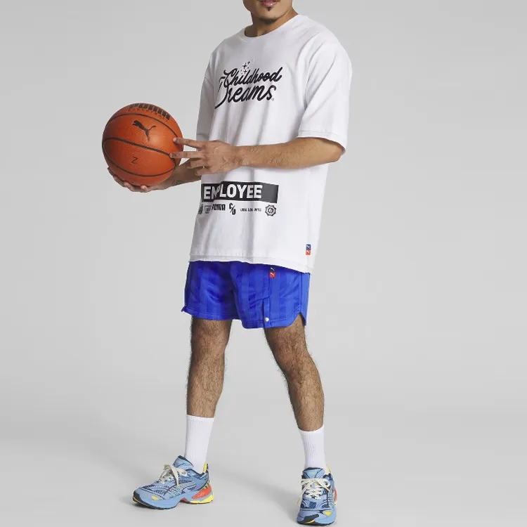 PUMA CHILDHOOD DREAMS Co-brand Basketball Shorts Men's Gemstone Blue-2