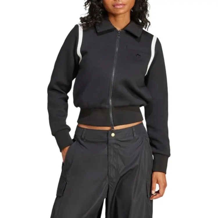 Adidas Originals Women's Premium Collared Track Top Black-1