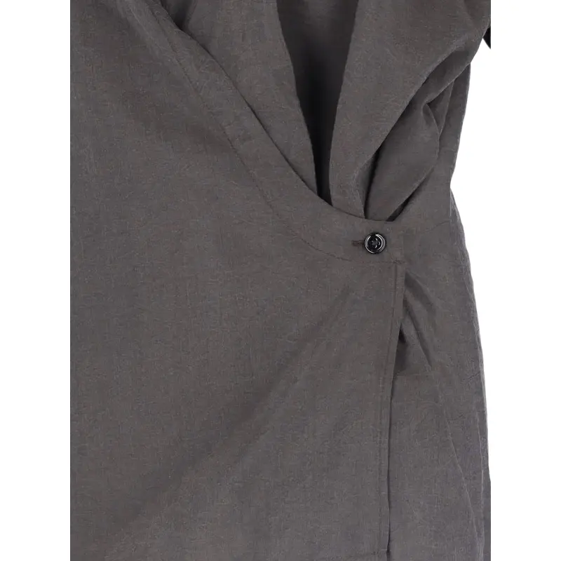 Lemaire Straight Collar Twisted Top 'Dark Espresso'-2