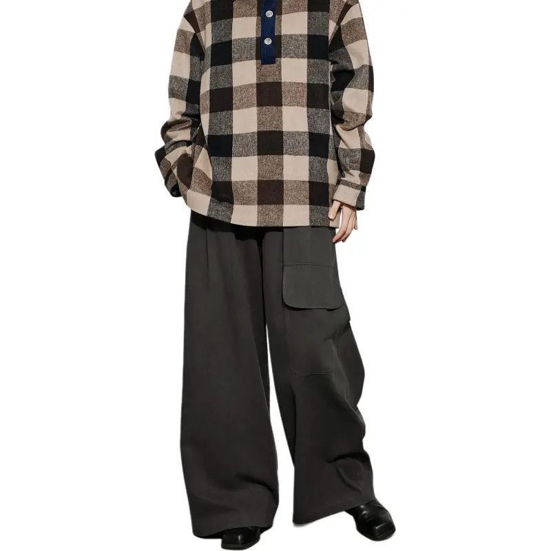 SAME FLOW Casual Pants Men's Iron Gray-3