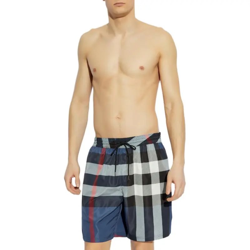 Burberry Checked Drawstring Swim Shorts-2