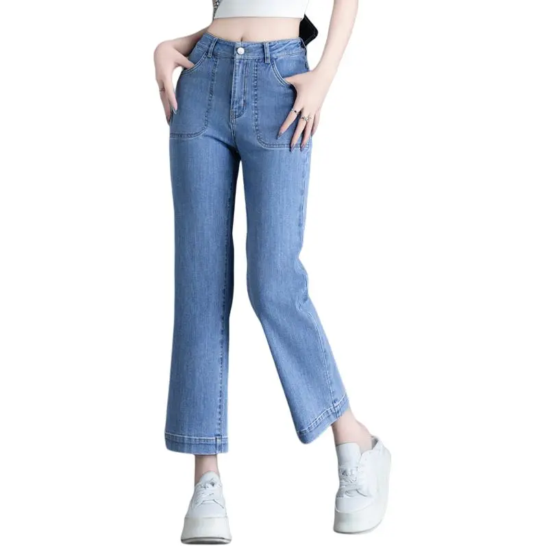 You Cow Me Pants Jeans Women's Light Blue-5